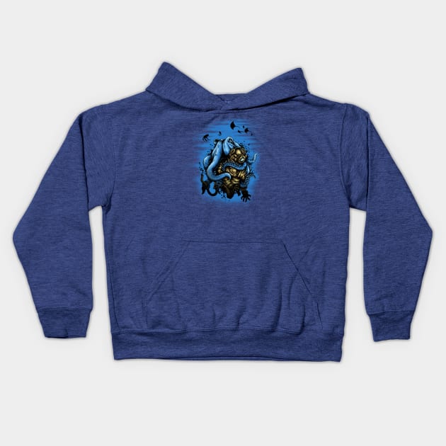 Underwater life at deep sea creepy monster Kids Hoodie by xxxbomb